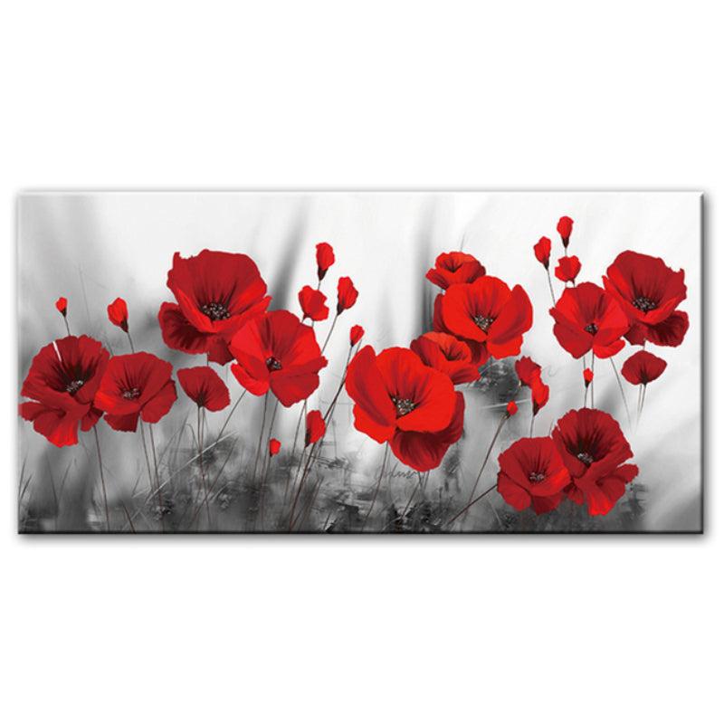 Red Poppies Abstract Canvas Art Painting Posters Prints Flower Pictures
