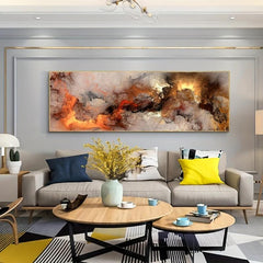Colorful Tumbling Clouds Canvas Poster Abstract Landscape Wall Art