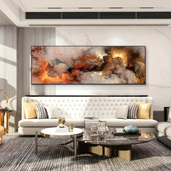 Colorful Tumbling Clouds Canvas Poster Abstract Landscape Wall Art