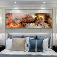 Colorful Tumbling Clouds Canvas Poster Abstract Landscape Wall Art