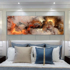 Colorful Tumbling Clouds Canvas Poster Abstract Landscape Wall Art