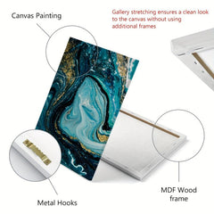 3pcs Green Marble Pattern Wall Art Set