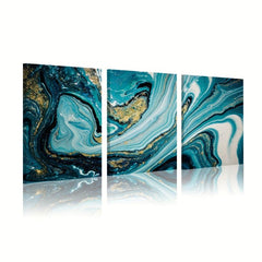 3pcs Green Marble Pattern Wall Art Set