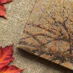 Canvas Painting Fallen Leaves in Autumn 30x39 cm