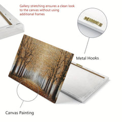 Canvas Painting Fallen Leaves in Autumn 30x39 cm