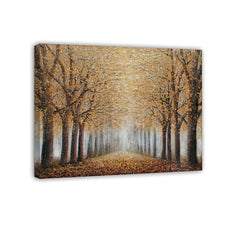 Canvas Painting Fallen Leaves in Autumn 30x39 cm