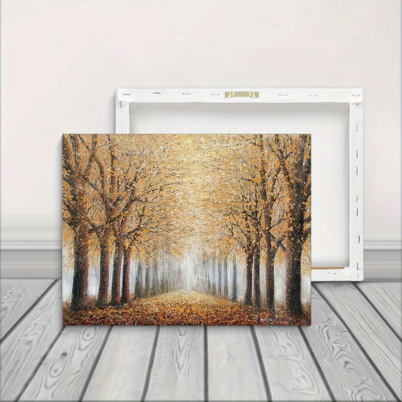 Canvas Painting Fallen Leaves in Autumn 30x39 cm