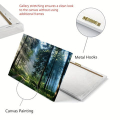 Framed Forest Landscape Canvas Artwork
