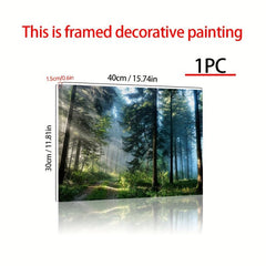 Framed Forest Landscape Canvas Artwork