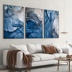 3pcs Marble Abstract Art Canvas Posters for Home and Office Decoration