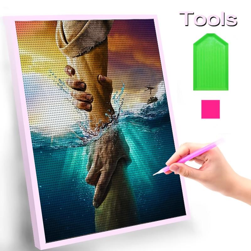 1pc DIY Diamond Painting Rescue Pattern Full Drill Rhinestone Craft Wall Art