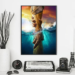 1pc DIY Diamond Painting Rescue Pattern Full Drill Rhinestone Craft Wall Art