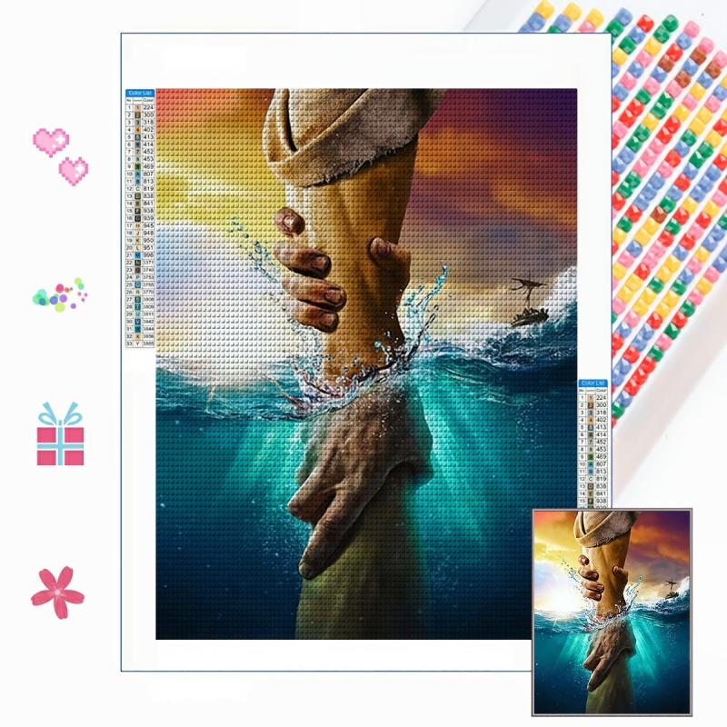 1pc DIY Diamond Painting Rescue Pattern Full Drill Rhinestone Craft Wall Art