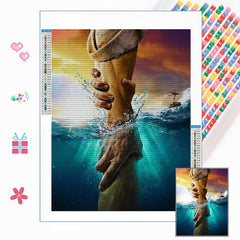 1pc DIY Diamond Painting Rescue Pattern Full Drill Rhinestone Craft Wall Art