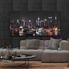 Modern Canvas Painting York Architecture Night Scene Painting On Canvas Wall Art