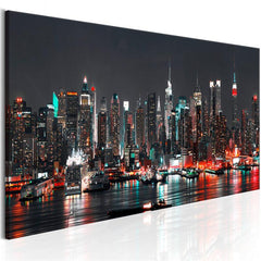 Modern Canvas Painting York Architecture Night Scene Painting On Canvas Wall Art