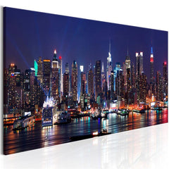 Modern Canvas Painting York Architecture Night Scene Painting On Canvas Wall Art