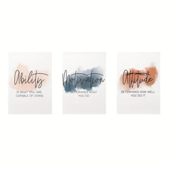 3pcs Motivational Art Prints For Home Office Decor