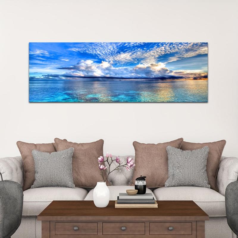 Canvas Poster Natural Sunset Sky Cloud Sea Maldives Landscape