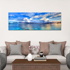 Canvas Poster Natural Sunset Sky Cloud Sea Maldives Landscape
