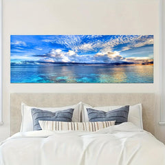 Canvas Poster Natural Sunset Sky Cloud Sea Maldives Landscape
