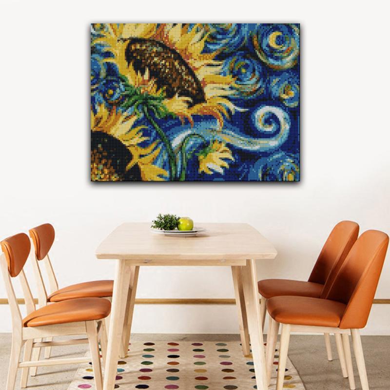 Fantasy Sunflower Round Diamond Painting Kit