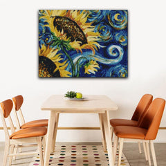 Fantasy Sunflower Round Diamond Painting Kit