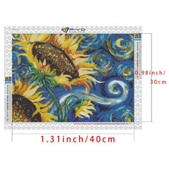 Fantasy Sunflower Round Diamond Painting Kit