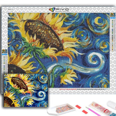 Fantasy Sunflower Round Diamond Painting Kit