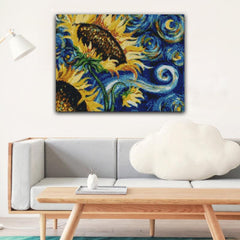 Fantasy Sunflower Round Diamond Painting Kit