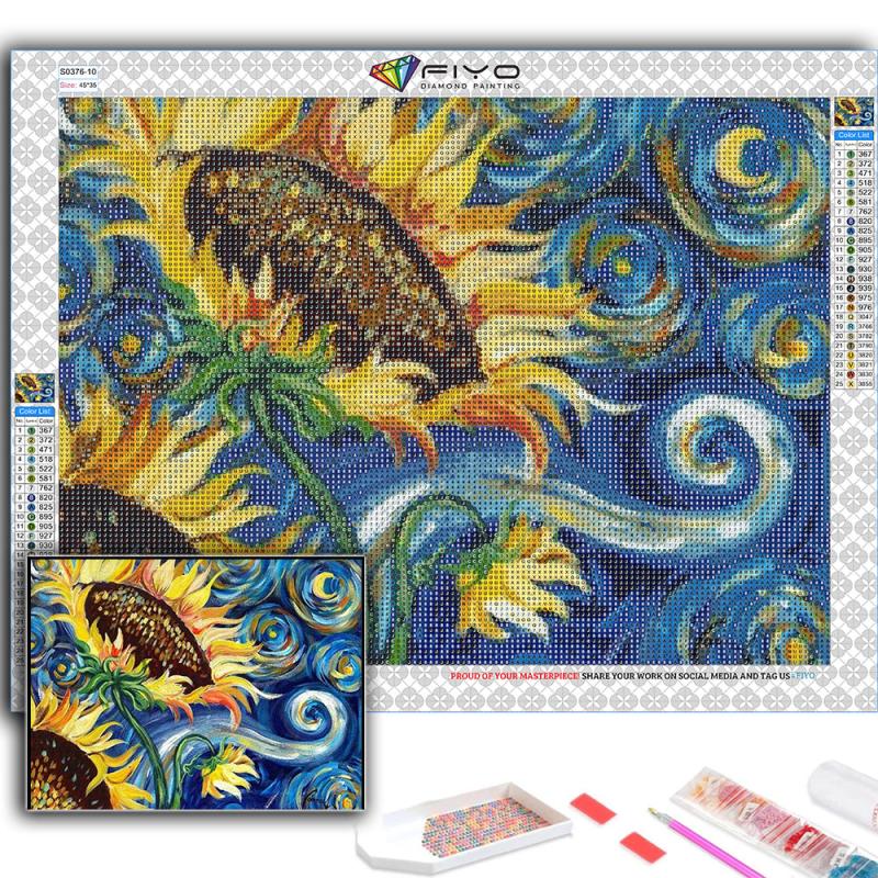 Fantasy Sunflower Round Diamond Painting Kit