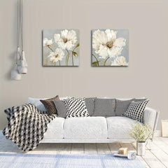 2pcs Floral Decorative Paintings for Home Living Room Office Wall