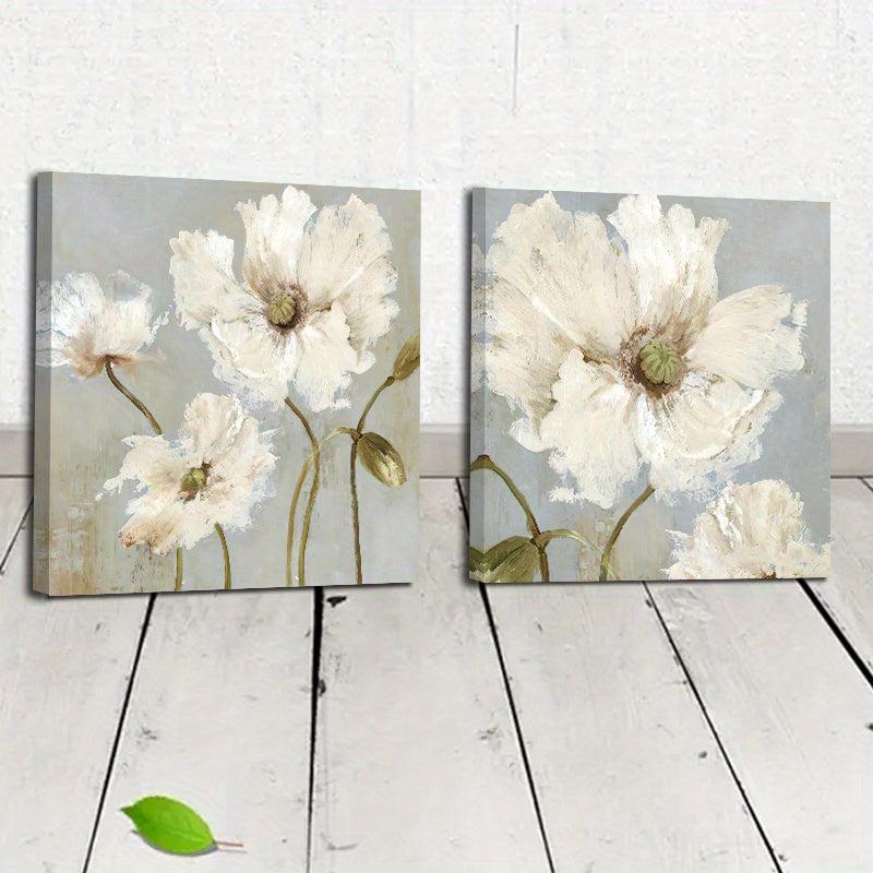 2pcs Floral Decorative Paintings for Home Living Room Office Wall