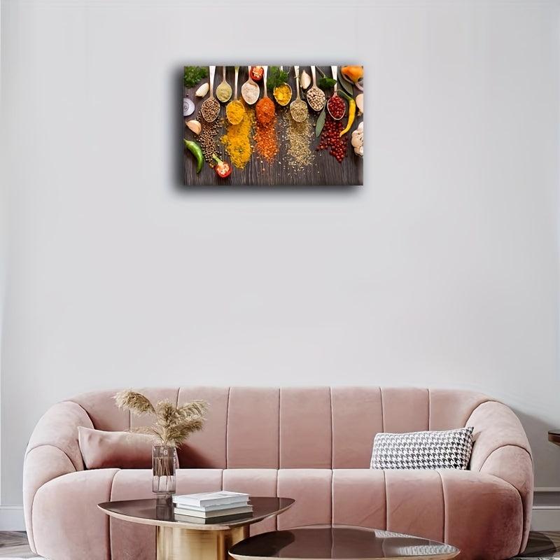 Framed Kitchen Spice Fragrance Wall Art Family Mural Decor