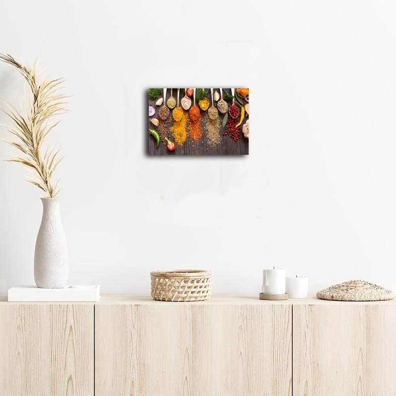 Framed Kitchen Spice Fragrance Wall Art Family Mural Decor