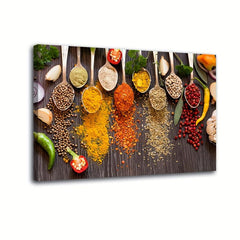 Framed Kitchen Spice Fragrance Wall Art Family Mural Decor