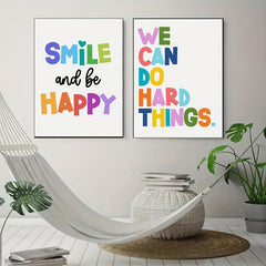2pcs Inspirational Canvas Paintings for Children's Bedroom and Living Room