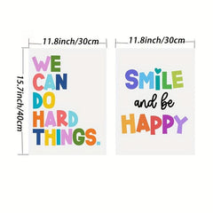 2pcs Inspirational Canvas Paintings for Children's Bedroom and Living Room