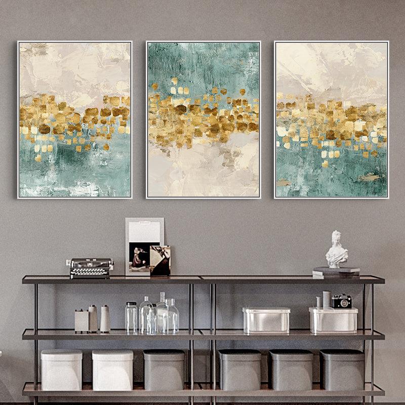3pcs Nordic Green Canvas Poster Abstract Artwork for Home Decor Unframed