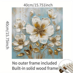 Framed Canvas Flower Wall Decor Art For Home Living Decor