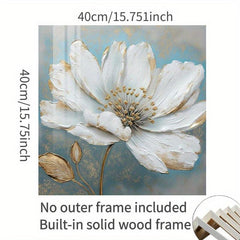 Framed Canvas Flower Wall Decor Art For Home Living Decor