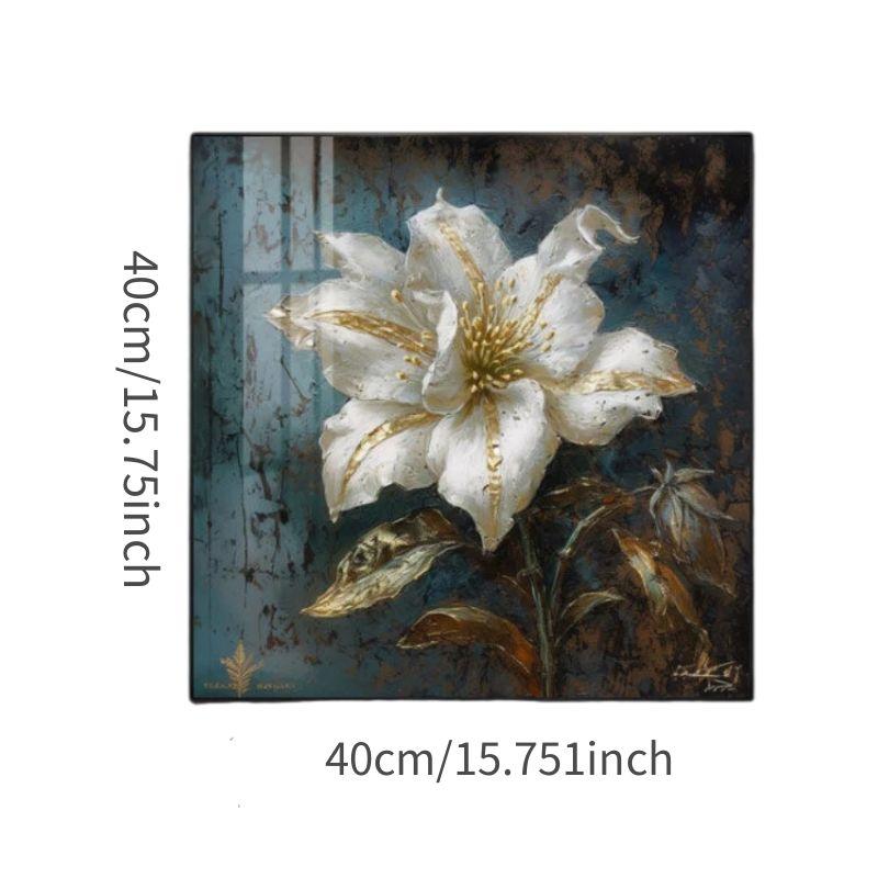 Framed Canvas Flower Wall Decor Art For Home Living Decor