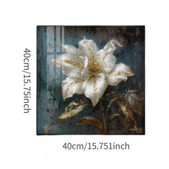 Framed Canvas Flower Wall Decor Art For Home Living Decor