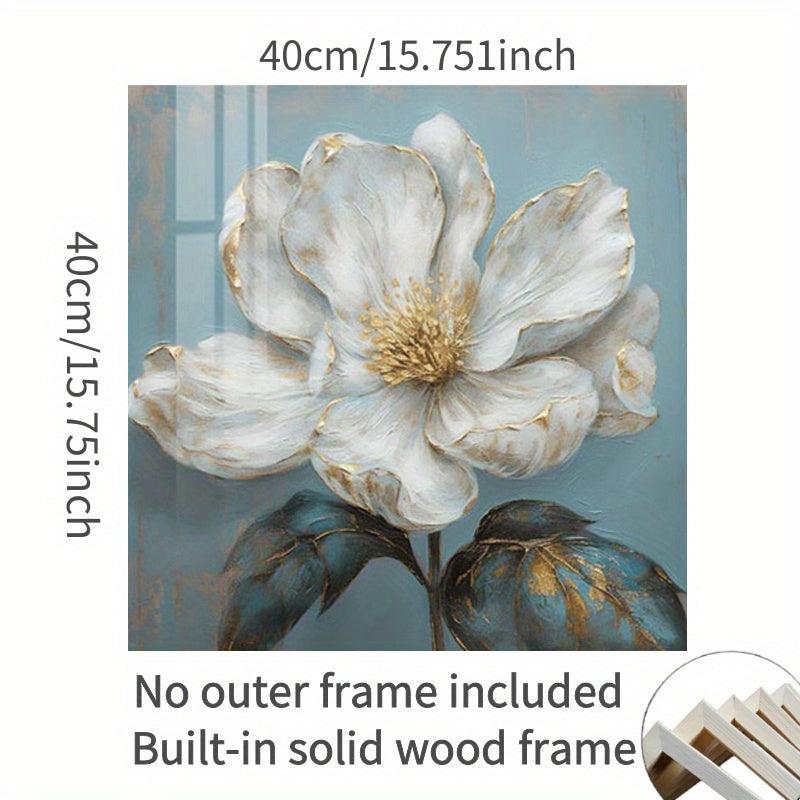 Framed Canvas Flower Wall Decor Art For Home Living Decor