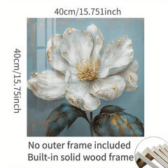 Framed Canvas Flower Wall Decor Art For Home Living Decor