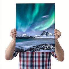 3pcs Framed Aurora Landscape Canvas Printed Wall Decorative Painting