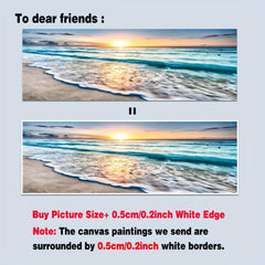 Sea Wave Beach Sunset Canvas Poster Wall Art