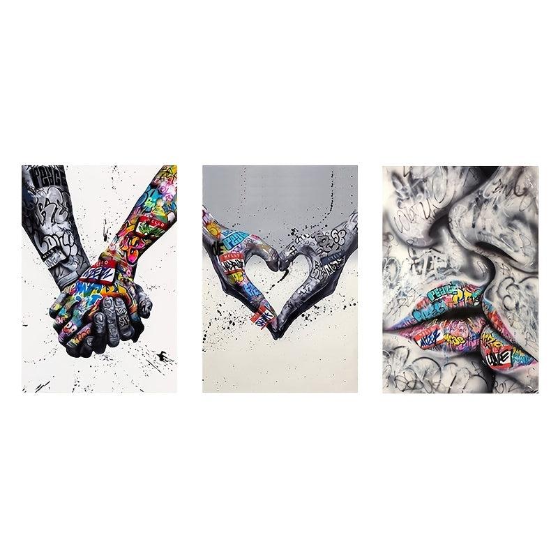 Abstract Graffiti Art Canvas Posters Set for Home Decors