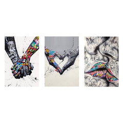 Abstract Graffiti Art Canvas Posters Set for Home Decors