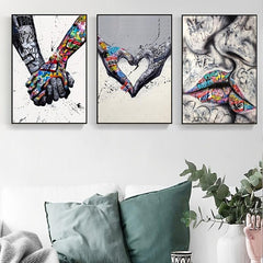 Abstract Graffiti Art Canvas Posters Set for Home Decors